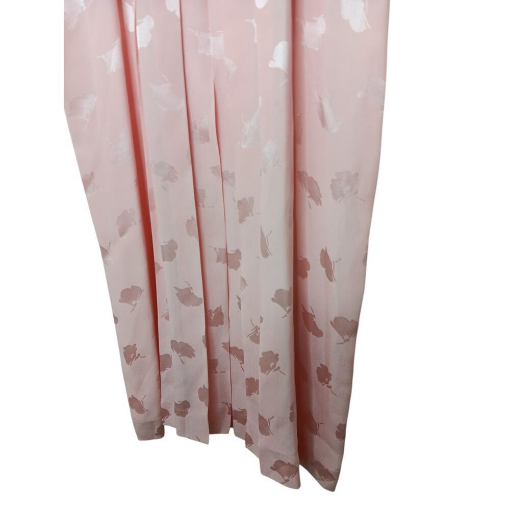 Vintage Nordstrom POV 100% Silk Pink Floral Midi Dress Sz 4 Romantic Cottagecore - Picture 5 of 16